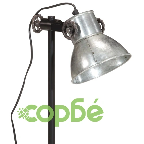 Настолна лампа, 25 W, винтидж, сребриста, 15x15x55 см, E27 ➤ топ цена ➤ sorbe.bg