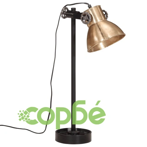 Настолна лампа 25 W, античен месинг, 15x15x55 см, E27 ➤ топ цена ➤ sorbe.bg