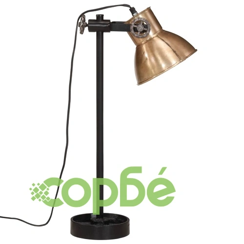 Настолна лампа 25 W, античен месинг, 15x15x55 см, E27 ➤ топ цена ➤ sorbe.bg