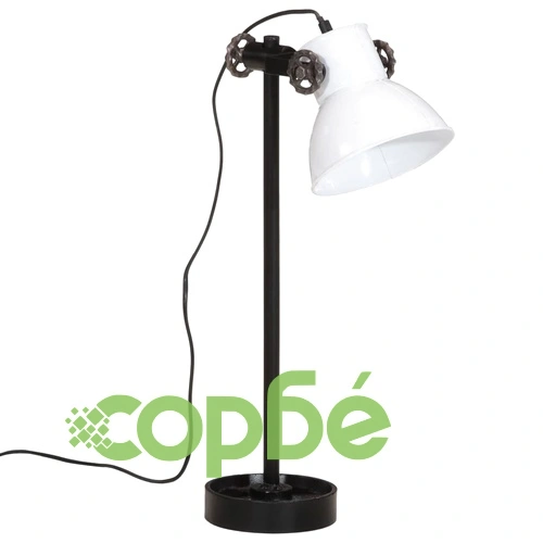 Настолна лампа, 25 W, бяла, 15x15x55 см, E27 ➤ топ цена ➤ sorbe.bg