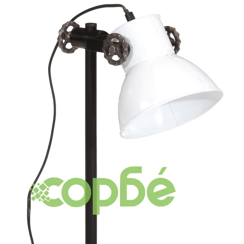 Настолна лампа, 25 W, бяла, 15x15x55 см, E27 ➤ топ цена ➤ sorbe.bg
