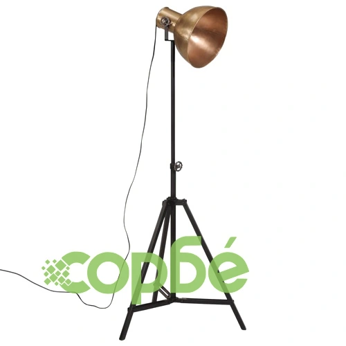 Подова лампа, 25 W, античен месинг, 61x61x90/150 см, E27 ➤ топ цена ➤ sorbe.bg