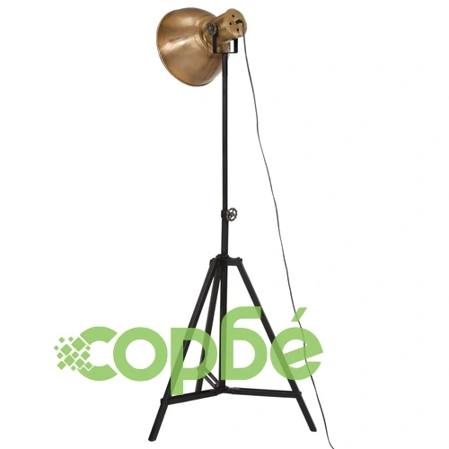 Подова лампа, 25 W, античен месинг, 61x61x90/150 см, E27 ➤ топ цена ➤ sorbe.bg