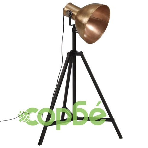 Подова лампа, 25 W, античен месинг, 61x61x90/150 см, E27 ➤ топ цена ➤ sorbe.bg