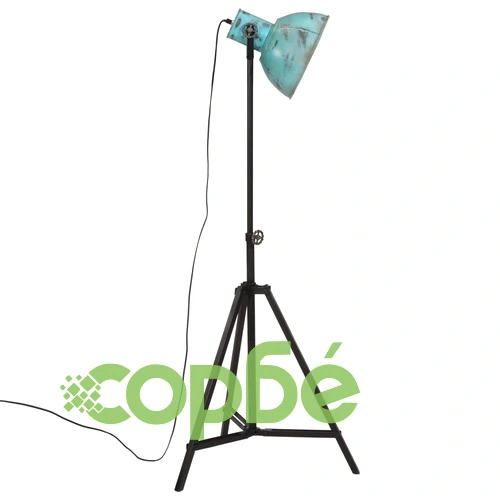 Подова лампа 25 W винтидж състарено синьо 61x61x90/150 см E27 ➤ топ цена ➤ sorbe.bg