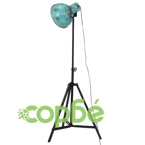 Подова лампа 25 W винтидж състарено синьо 61x61x90/150 см E27 ➤ топ цена ➤ sorbe.bg