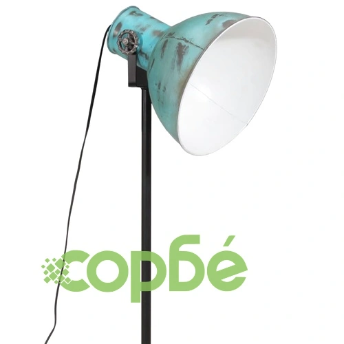 Подова лампа 25 W винтидж състарено синьо 61x61x90/150 см E27 ➤ топ цена ➤ sorbe.bg