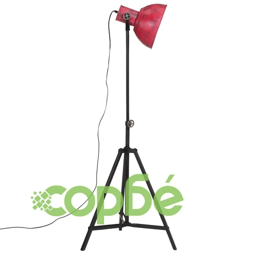Подова лампа 25 W винтидж състарено червено 61x61x90/150 см E27 ➤ топ цена ➤ sorbe.bg