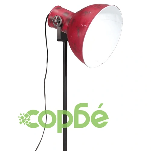 Подова лампа 25 W винтидж състарено червено 61x61x90/150 см E27 ➤ топ цена ➤ sorbe.bg