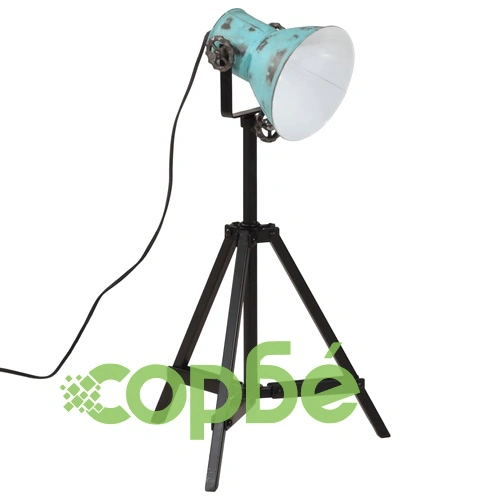 Подова лампа 25 W винтидж състарено синьо 35x35x65/95 см E27 ➤ топ цена ➤ sorbe.bg