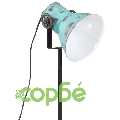 Подова лампа 25 W винтидж състарено синьо 35x35x65/95 см E27 ➤ топ цена ➤ sorbe.bg