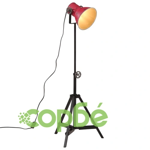 Подова лампа 25 W винтидж състарено червено 35x35x65/95 см E27 ➤ топ цена ➤ sorbe.bg