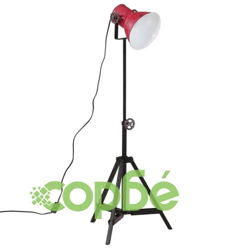 Подова лампа 25 W винтидж състарено червено 35x35x65/95 см E27 ➤ топ цена ➤ sorbe.bg