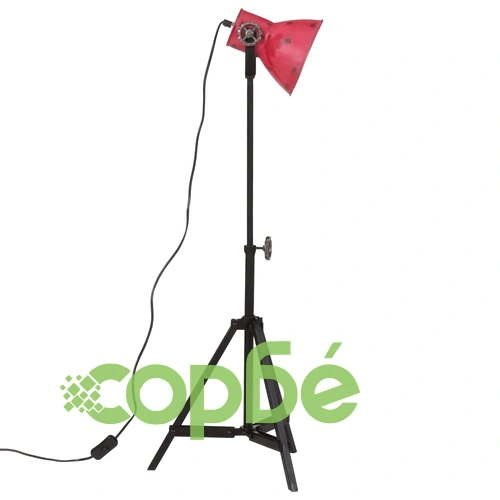 Подова лампа 25 W винтидж състарено червено 35x35x65/95 см E27 ➤ топ цена ➤ sorbe.bg