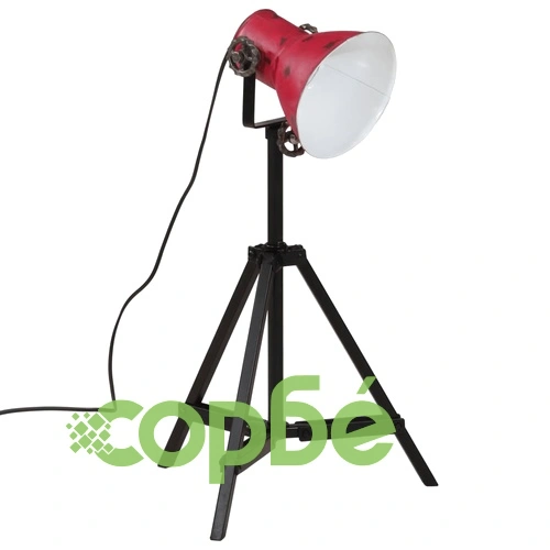Подова лампа 25 W винтидж състарено червено 35x35x65/95 см E27 ➤ топ цена ➤ sorbe.bg