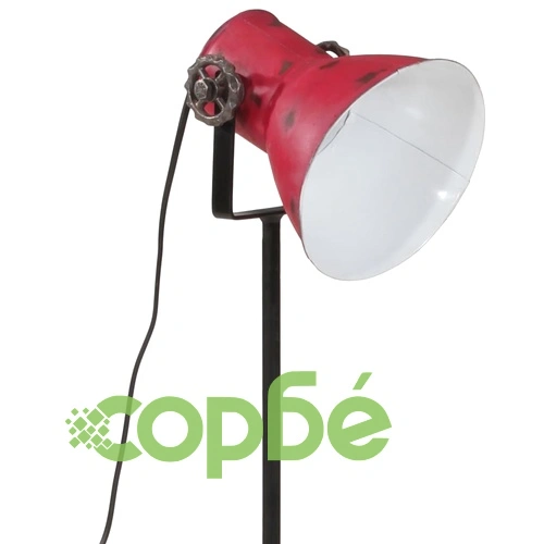 Подова лампа 25 W винтидж състарено червено 35x35x65/95 см E27 ➤ топ цена ➤ sorbe.bg