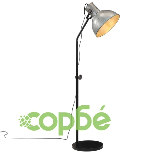 Подова лампа, 25 W, винтидж, сребриста, 30x30x90-150 см, E27 ➤ топ цена ➤ sorbe.bg
