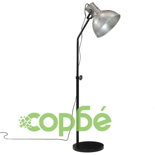 Подова лампа, 25 W, винтидж, сребриста, 30x30x90-150 см, E27 ➤ топ цена ➤ sorbe.bg