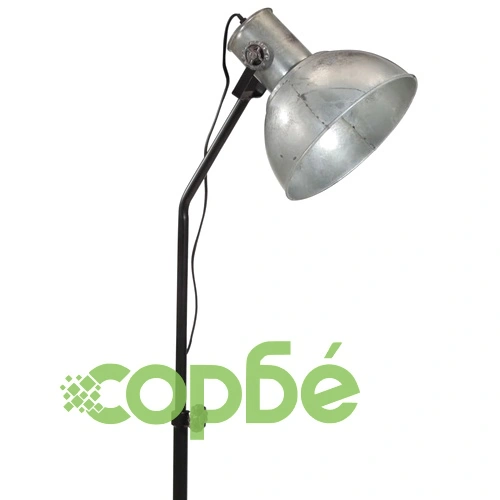Подова лампа, 25 W, винтидж, сребриста, 30x30x90-150 см, E27 ➤ топ цена ➤ sorbe.bg
