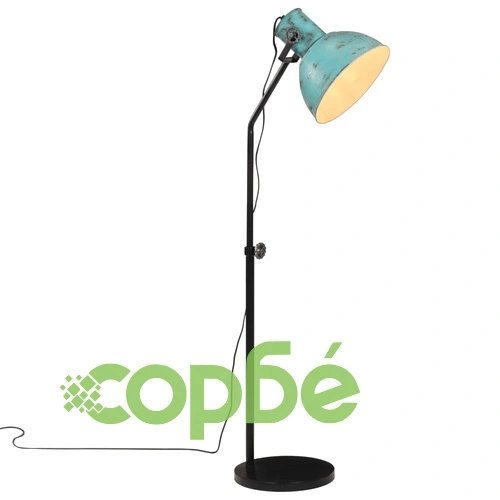 Подова лампа 25 W винтидж състарено синьо 30x30x90-150 см E27 ➤ топ цена ➤ sorbe.bg