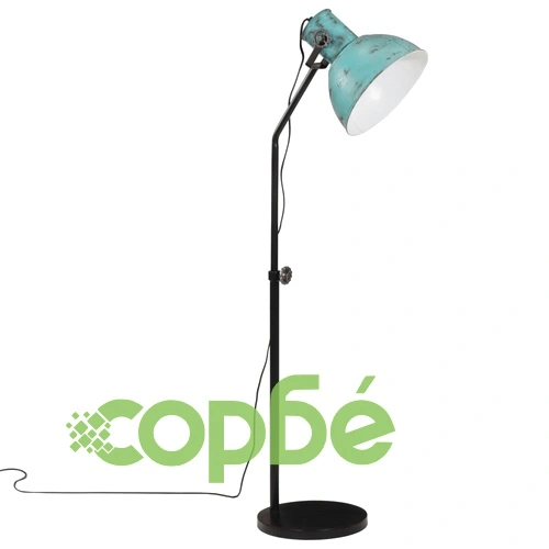 Подова лампа 25 W винтидж състарено синьо 30x30x90-150 см E27 ➤ топ цена ➤ sorbe.bg