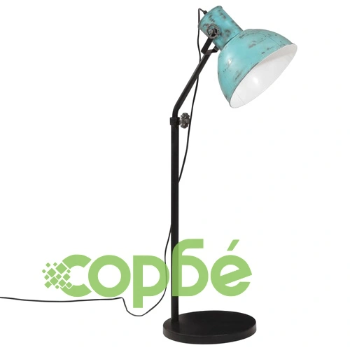 Подова лампа 25 W винтидж състарено синьо 30x30x90-150 см E27 ➤ топ цена ➤ sorbe.bg