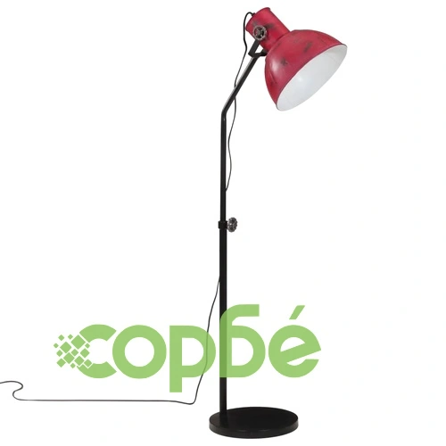 Подова лампа 25 W винтидж състарено червено 30x30x90-150 см E27 ➤ топ цена ➤ sorbe.bg