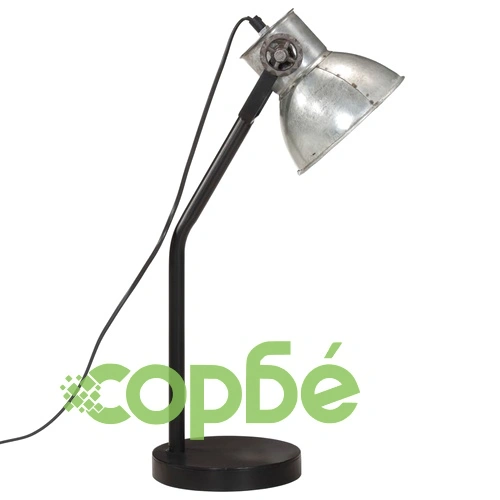 Настолна лампа, 25 W, винтидж, сребриста, 17x17x60 см, E27 ➤ топ цена ➤ sorbe.bg