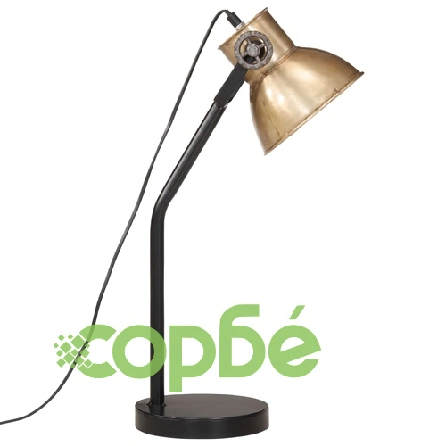 Настолна лампа 25 W, античен месинг, 17x17x60 см, E27 ➤ топ цена ➤ sorbe.bg