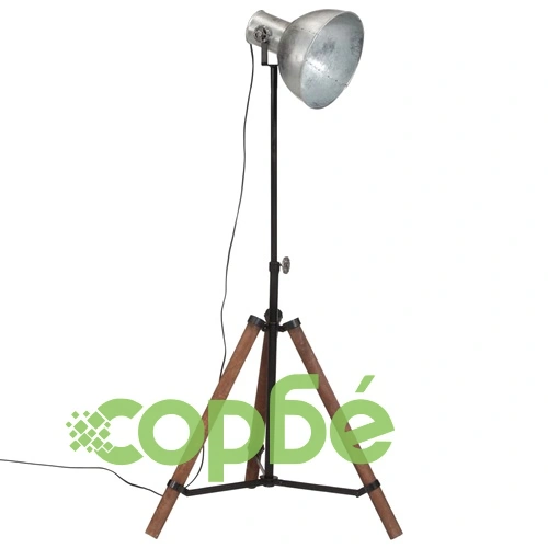 Подова лампа, 25 W, винтидж, сребриста, 75x75x90-150 см, E27 ➤ топ цена ➤ sorbe.bg