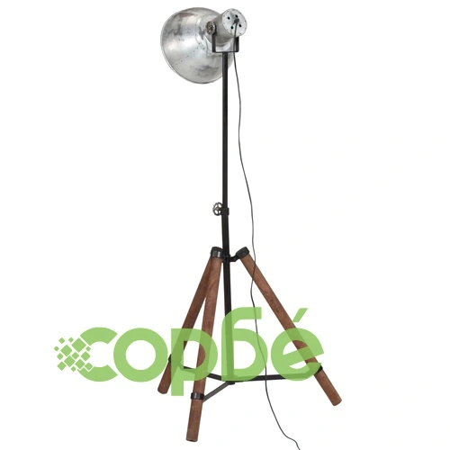 Подова лампа, 25 W, винтидж, сребриста, 75x75x90-150 см, E27 ➤ топ цена ➤ sorbe.bg