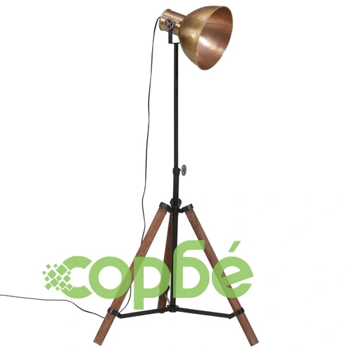 Подова лампа, 25 W, античен месинг, 75x75x90-150 см, E27 ➤ топ цена ➤ sorbe.bg