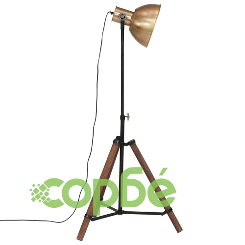 Подова лампа, 25 W, античен месинг, 75x75x90-150 см, E27 ➤ топ цена ➤ sorbe.bg