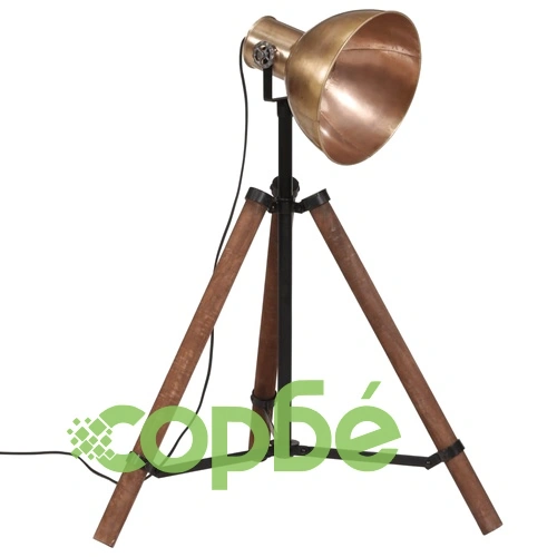 Подова лампа, 25 W, античен месинг, 75x75x90-150 см, E27 ➤ топ цена ➤ sorbe.bg