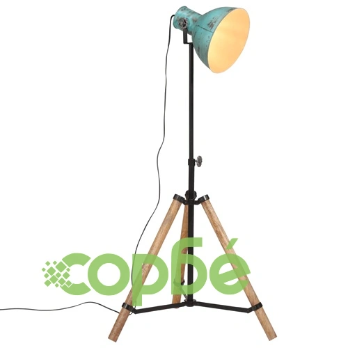 Подова лампа 25 W винтидж състарено синьо 75x75x90-150 см E27 ➤ топ цена ➤ sorbe.bg