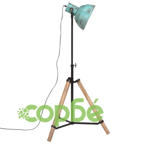 Подова лампа 25 W винтидж състарено синьо 75x75x90-150 см E27 ➤ топ цена ➤ sorbe.bg