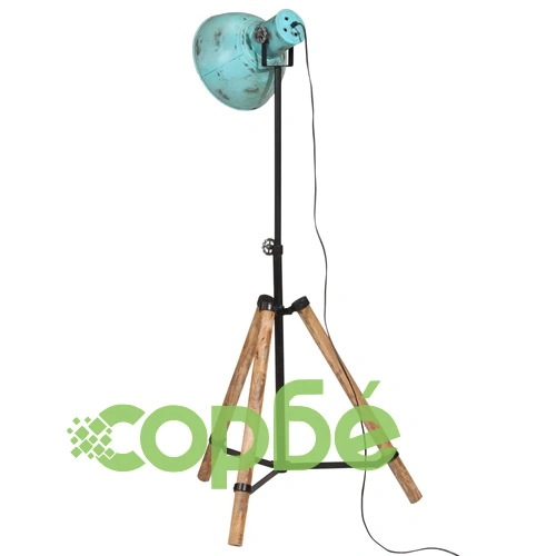 Подова лампа 25 W винтидж състарено синьо 75x75x90-150 см E27 ➤ топ цена ➤ sorbe.bg
