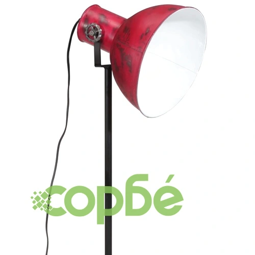 Подова лампа 25 W винтидж състарено червено 75x75x90-150 см E27 ➤ топ цена ➤ sorbe.bg