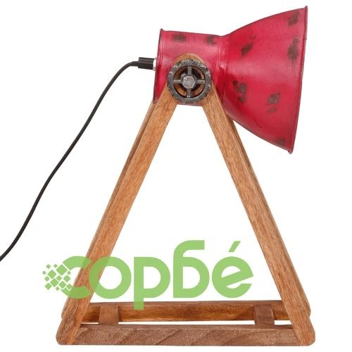 Настолна лампа 25 W състарено червено 30x17x40 см E27 ➤ топ цена ➤ sorbe.bg