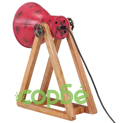 Настолна лампа 25 W състарено червено 30x17x40 см E27 ➤ топ цена ➤ sorbe.bg