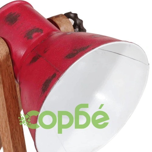 Настолна лампа 25 W състарено червено 30x17x40 см E27 ➤ топ цена ➤ sorbe.bg
