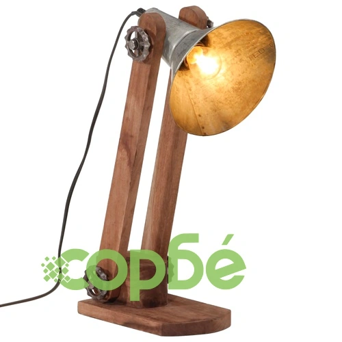 Настолна лампа, 25 W, винтидж, сребриста, 23x13x52 см, E27 ➤ топ цена ➤ sorbe.bg