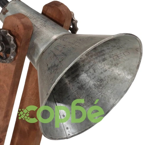 Настолна лампа, 25 W, винтидж, сребриста, 23x13x52 см, E27 ➤ топ цена ➤ sorbe.bg