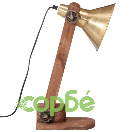Настолна лампа 25 W, античен месинг, 23x13x52 см, E27 ➤ топ цена ➤ sorbe.bg