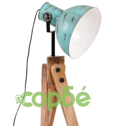Подова лампа 25 W винтидж състарено синьо 45x45x120 см E27 ➤ топ цена ➤ sorbe.bg