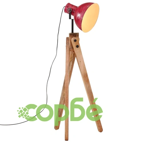 Подова лампа 25 W винтидж състарено червено 45x45x120 см E27 ➤ топ цена ➤ sorbe.bg
