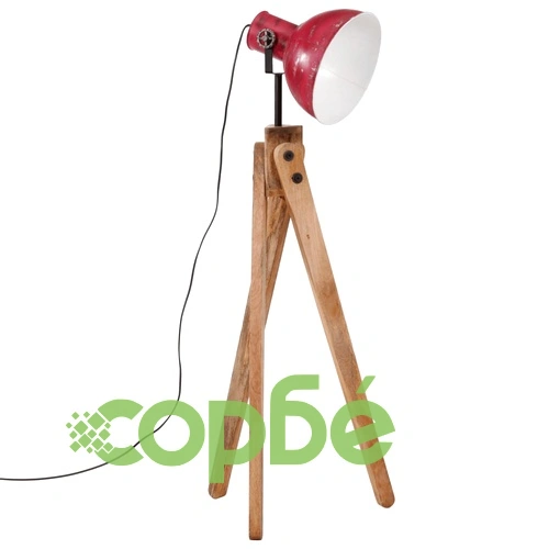 Подова лампа 25 W винтидж състарено червено 45x45x120 см E27 ➤ топ цена ➤ sorbe.bg