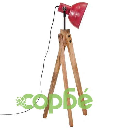 Подова лампа 25 W винтидж състарено червено 45x45x120 см E27 ➤ топ цена ➤ sorbe.bg