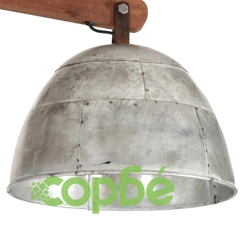 Лампа за таван 25 W, винтидж, сребриста, 105x30x65-108 см, E27 ➤ топ цена ➤ sorbe.bg
