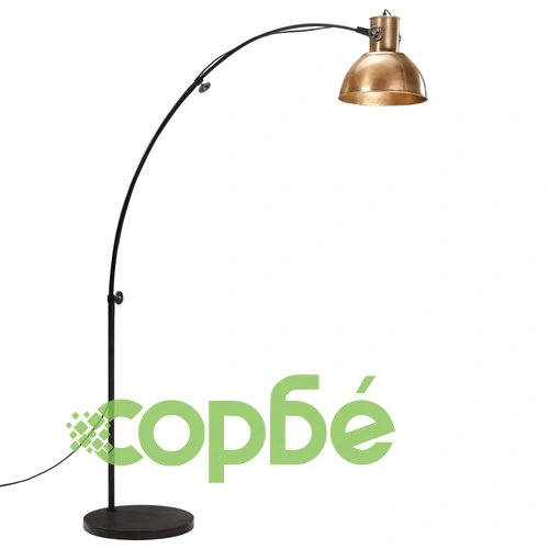 Подова лампа, 25 W, античен месинг, 150 см, E27 ➤ топ цена ➤ sorbe.bg